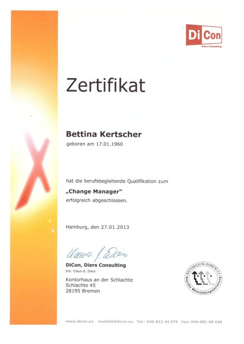 Change Managerin Zertifikat 2013